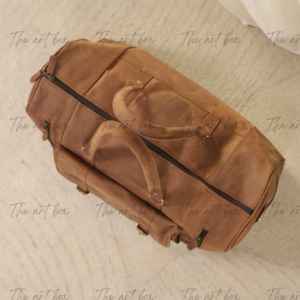 Bolsas de Viaje Deportivas Vintage de Gran Capacidad, 100% Cuero de Búfalo Genuino, Resistentes al Agua, para Hombre, OEM - Product Image 2