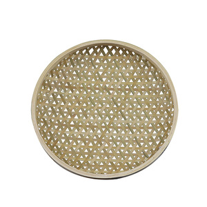 Bamboo Woven Fruit <b>Basket</b> Round Handmade Food Container Kitchen <b>Storage</b> <b>Basket</b> Multi Size - Product Image 4