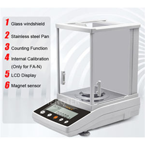 분석 저울의 최대 계량 용량은 300g, 0.0001g, 0.1mg입니다. 실험실 저울의 교정 - Product Image 5