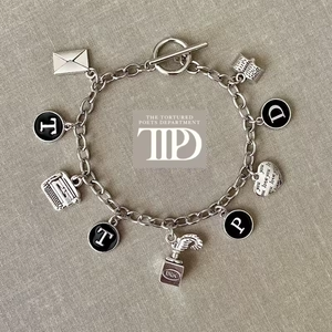 Bracelet TTPD, l'album du département des poètes torturés, inspiré de Taylor, bracelet à breloques argenté antique - Product Image 3