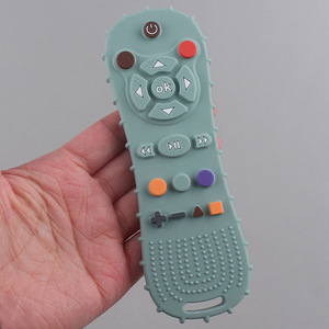 Baby Silicone Teether <b>Remote</b> <b>Control</b> Shape BPA Free Food Grade Chewing Toy 0-24 Months Blue Green Black - Product Image 2