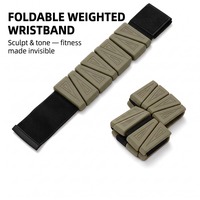 Poids de poignet et de cheville segmentés détachables 0,5-2 lb, bracelet lesté réglable en silicone antidérapant pour Pilates, danse et fitness
