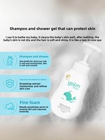 Unisn/Youzhi OEM Shampooing et Gel Douche 2-en-1 à l'Eau Thermale Formule Douce Extrait Végétal Nourrissant Soin Protecteur 300ml