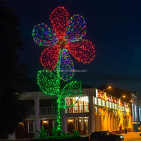 Luces LED Impermeables para Exteriores IP65, Motivos Navideños 2D para Centros Comerciales, Parques, Hoteles, Fácil Instalación, Longitud Personalizable