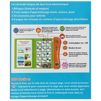 Machine à livre électronique éducative pour enfants, français-anglais, pour la lecture au doigt, livre vocal en plastique pour l'apprentissage précoce des langues