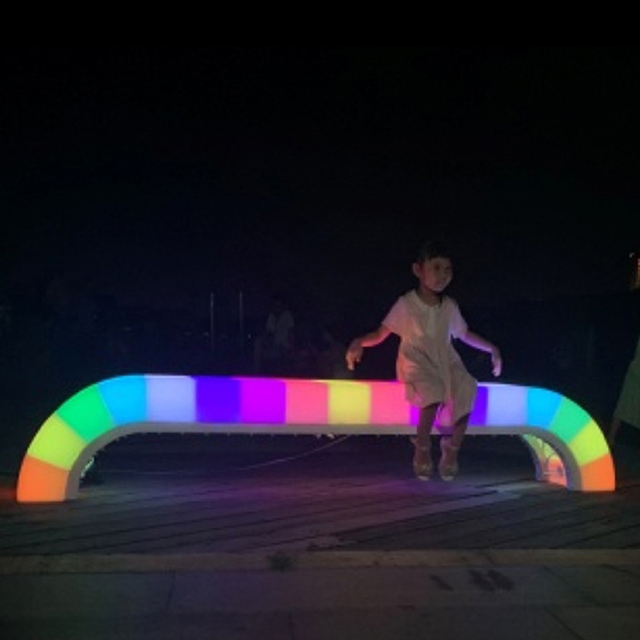 Cube Stool Glowing Outdoor Lounge Event Party Night Club Plastic PE Lighted Bar Table Chair Sofa Sets Garden Led Furniture