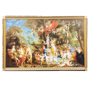 Reproducción de Pintura al Óleo Clásica Hecha a Mano y Enmarcada, El Banquete, para Decoración de Pared en Hogar, Hotel u Oficina, P01, Pintura al Óleo Enmarcada - Product Image 1