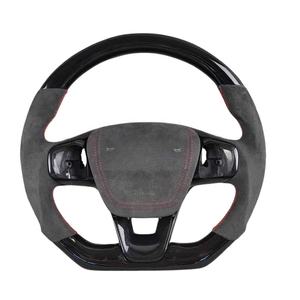 Volante Deportivo Personalizado de Fibra de Carbono y Cuero para Ford <span class=keywords><strong>Focus</strong></span> <span class=keywords><strong>St</strong></span> Mk2 Mk7 EcoBoost <span class=keywords><strong>Shelby</strong></span> GT350 2013 2014 2016 2018 - Product Image 3