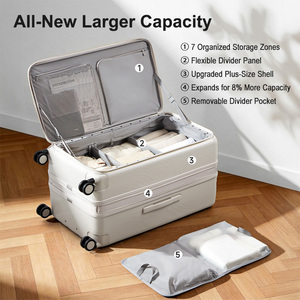 <span class=keywords><strong>Valigia</strong></span> Trolley di Lusso Hanke in Puro PC con Divisori, Strato di Espansione da 3,5 cm e Borsa Appendibile Staccabile - Product Image 4