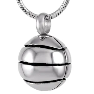 Pendentif unisexe en acier inoxydable pour confectionner un pendentif, bijoux de crème, en forme de boule de basket-ball