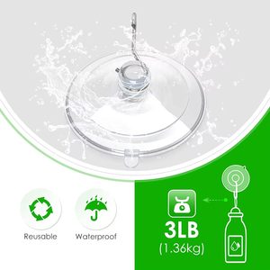 1.97 inch Nhựa Hút cup với bền móc kim loại phòng tắm & bếp Hooks & đường ray - Product Image 3
