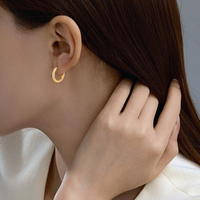 Boucles d'oreilles créoles Huggie rondes en or jaune massif 14K (AU585) de qualité supérieure pour femmes, bijoux fins, idéales pour la création de bijoux DIY