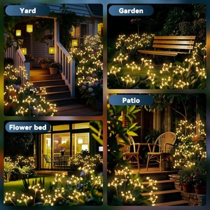 Lámpara LED Solar para <span class=keywords><strong>Jardín</strong></span>, Exterior, Impermeable IP65, Luz Blanca Cálida, Cable de Cobre, Efecto Fuegos Artificiales, Ángulo de Haz de 360°, Control por Botón, Regulable, Alta Potencia - Product Image 6