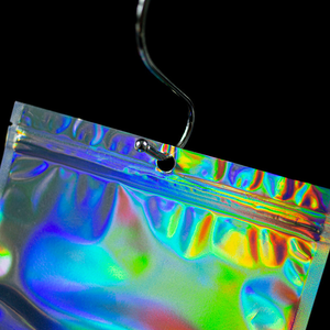 高品质定制标志激光薄膜印刷拉链全息袋聚酯薄膜拉链塑料可重新密封袋 - Product Image 6