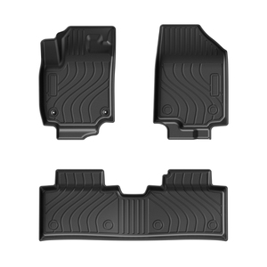 Alfombrillas de Lujo para Auto, de Fibra de Carbono a Rayas, de 3.5mm de Grosor, Juego Completo de 3 Piezas, para Chevrolet Equinox <span class=keywords><strong>Plus</strong></span> 2024 - Product Image 1
