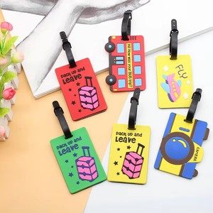 Étiquettes de bagages de voyage en gros d'usine, personnalisables avec logo, en PVC souple, étiquettes nominatives, étiquettes d'identification pour sacs, en PVC durable et imperméable pour valises - Product Image 1