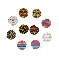 Sous-verres de voiture en néoprène personnalisés en gros, designs originaux, cadeaux par sublimation, prêts à expédier