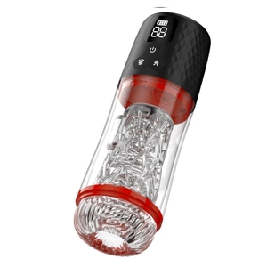 Coupe <span class=keywords><strong>de</strong></span> masturbateur d'exercice d'entraînement pour hommes coupe étanche succion Vibration mâle formé gland ventouse - Product Image 2