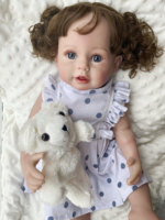 Poupée bébé reborn fille nouveau-née Littlerslove de 22 pouces, réaliste, corps entier en silicone, mini jouet modèle pour filles