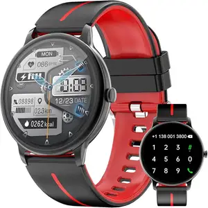 G98智能手表 (HRV和SPO2)1.43英寸AMOLED始终显示健身跟踪器手表，带7个健康应用程序，接听电话AMOLED