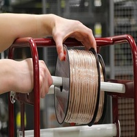 Distributeur de fil de cerclage personnalisé JH-Mech pour l'usine, en acier au carbone thermolaqué, support de bobine de fil réglable