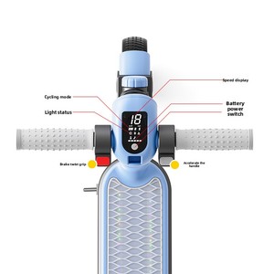 65-inch Two-Wheel Electronic Outdoor <b>Scooter</b> for Children; Portable Foldable Design Steel Frame PVC Wheels 12km/h ES601 Compact - Product Image 3
