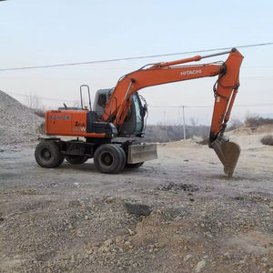 Excavatrice sur pneus d'occasion Hitachi ZX130W, qualité supérieure, bon état, prix plus bas, excavatrice d'occasion d'origine japonaise ZX 130W à vendre - Product Image 1