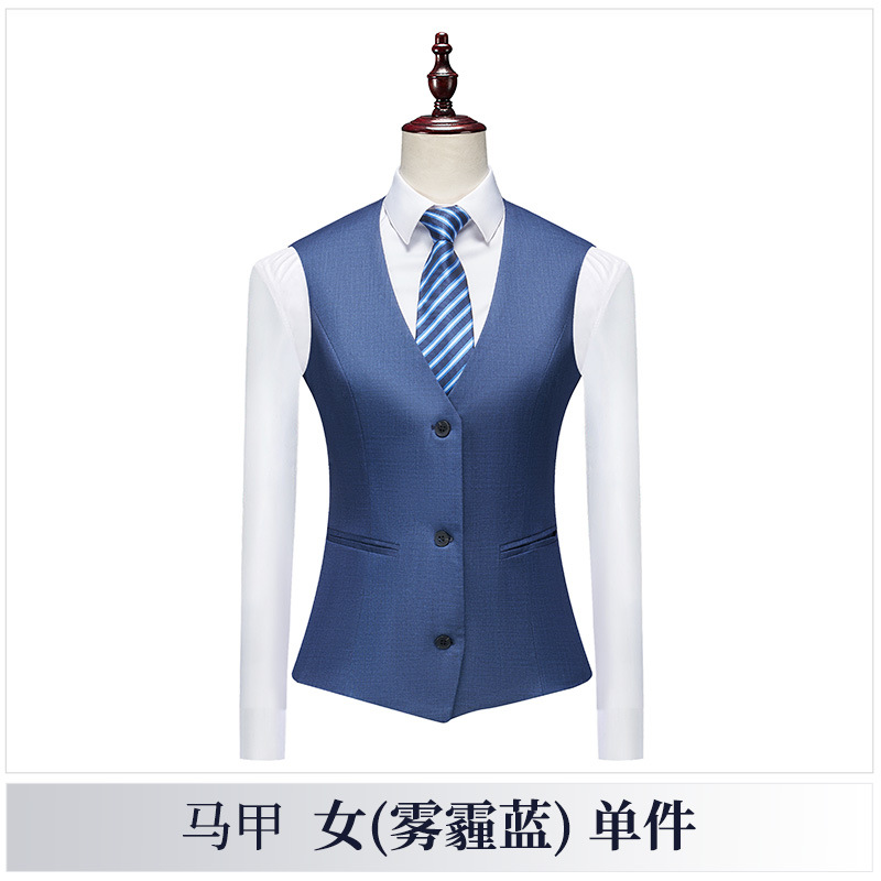 Women's smog blue vest