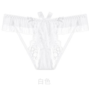 Strings sexy européens et américains avec dos en dentelle ajourée, design sans entrejambe, pas besoin de les enlever, passionnantes et sexy. - Product Image 5