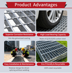 Grille en acier galvanisé à chaud 1mx1m (<span class=keywords><strong>30x30</strong></span>) pour terrasse de parking, plateforme ou pont - Product Image 5