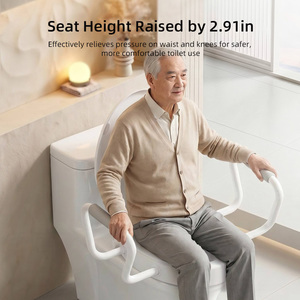Siège <span class=keywords><strong>de</strong></span> <span class=keywords><strong>toilette</strong></span> surélevé avec barre d'appui, bidet non électrique, pression d'eau réglable par bouton, vente en gros - Product Image 2