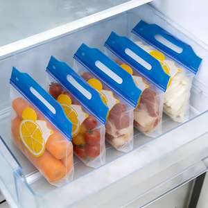 Reusable <b>Freezer</b> <b>Bags</b> Leakproof Food Storage Double-Sealed Sandwich Snack Vegetable Preservation Pouch Dishwasher Safe Home - Product Image 3