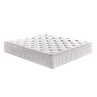 Matelas hybride hôtelier transfrontalier Spring, mousse à mémoire de forme ultra-douce, ressorts ensachés, surmatelas de 26 cm d'épaisseur, roulé, moderne