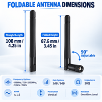 Antenne externe omnidirectionnelle en caoutchouc 2.4G 5.8G 4G LTE 433MHz, pour routeur domestique WiFi Zigbee Bluetooth et module IoT