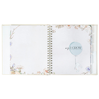 Cahier de notes en papier kraft simple A4 en tissu pour bébé Journal planificateur livre 'Hello World' pour bébé livre de mémoire pour bébés cadeau souvenir multiple