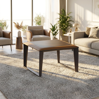 Table basse carrée en bois élégante, design classique, pour usage domestique, forme et taille personnalisables, vente chaude