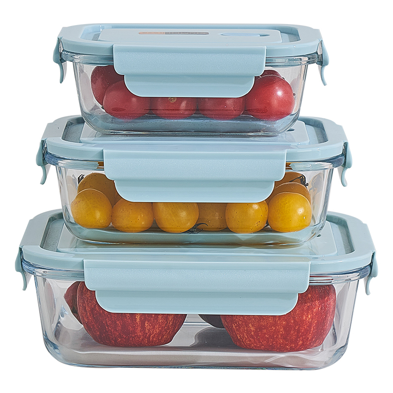 Hot Sales Heatable Microwave Safe BPA Free Leakproof High Borosilicate Glass Dishwasher Safe Modern Food Storage Container 3