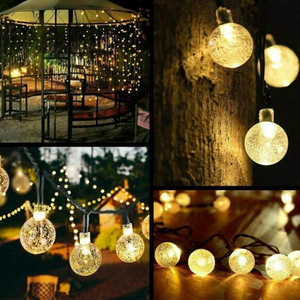 Outdoor Bubble Crystal Ball Waterproof Garland <strong>Solar</strong> Fairy <strong>String</strong> <strong>Lights</strong> Holiday Party Decoration <strong>String</strong> <strong>Light</strong> - Product Image 2