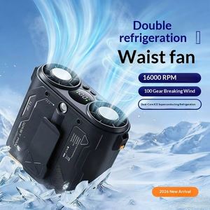 Ventilador de Cintura Portátil de Alta Potencia y Bajo Ruido, 6000 mAh, Silencioso, Mini Turboventilador para Hogar, Auto y Exteriores, Venta al Por Mayor de Fábrica - Product Image 2