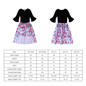 빈티지 패션 코튼 스판덱스 여아 의류 투피스 풀오버 프린트 유아 여아 의상 2026 여름 아동복 세트 - Product Image 3