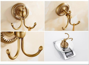 Gancio Doppio <span class=keywords><strong>per</strong></span> Accappatoi in Ottone Anticato <span class=keywords><strong>per</strong></span> Espositori da Supermercato e Negozi - Product Image 4