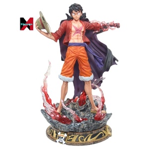 One Pieced <span class=keywords><strong>King</strong></span> Ba Wang couleur fluo cerise Luffy chapeau de paille à main Luffy double tête sculpture peut être lumineux grand modèle décoration - Product Image 5
