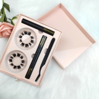 Kit de cils Hitomi DIY-6 avec logo personnalisé, cils en grappe de vison, segments de cils, cils à base de colle, faux cils, outils, poils synthétiques