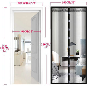 Cortina magnética antimosquitos para puerta de malla, cortina de puerta magnética de poliéster a prueba de mosquitos con imán - Product Image 3