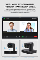 Paquete completo de videoconferencia: Videoconferencia todo en uno con zoom óptico 10X, kit de cámara de seguimiento PTZ con control remoto