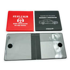 Porte-documents <span class=keywords><strong>de</strong></span> voiture en plastique à 2 plis pour carte <span class=keywords><strong>de</strong></span> véhicule automobile avec attache tactile - Product Image 3