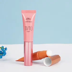 Oem-odm Custom Skin Care Cosmetic Packaging Multi Functional Liquid Blush Smear Container Tube With Brush