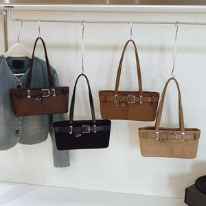 กระเป๋าใต้วงแขนทรงสี่เหลี่ยมสไตล์เกาหลีสุดฮิตปี 2025 สำหรับผู้หญิง ดีไซน์หรูหราเบาๆ สายสะพายสองเส้น ซิป PU ทันสมัยสไตล์เรโทร - Product Image 1