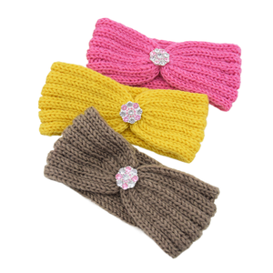 Goede Kwaliteit Hefu Kinderen Gebreide Oor Beschermer Wol Baby Haar Accessoire Met Baby Hoofdband - Product Image 1