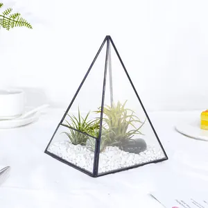 Креативное украшение треугольной формы стеклянного контейнера